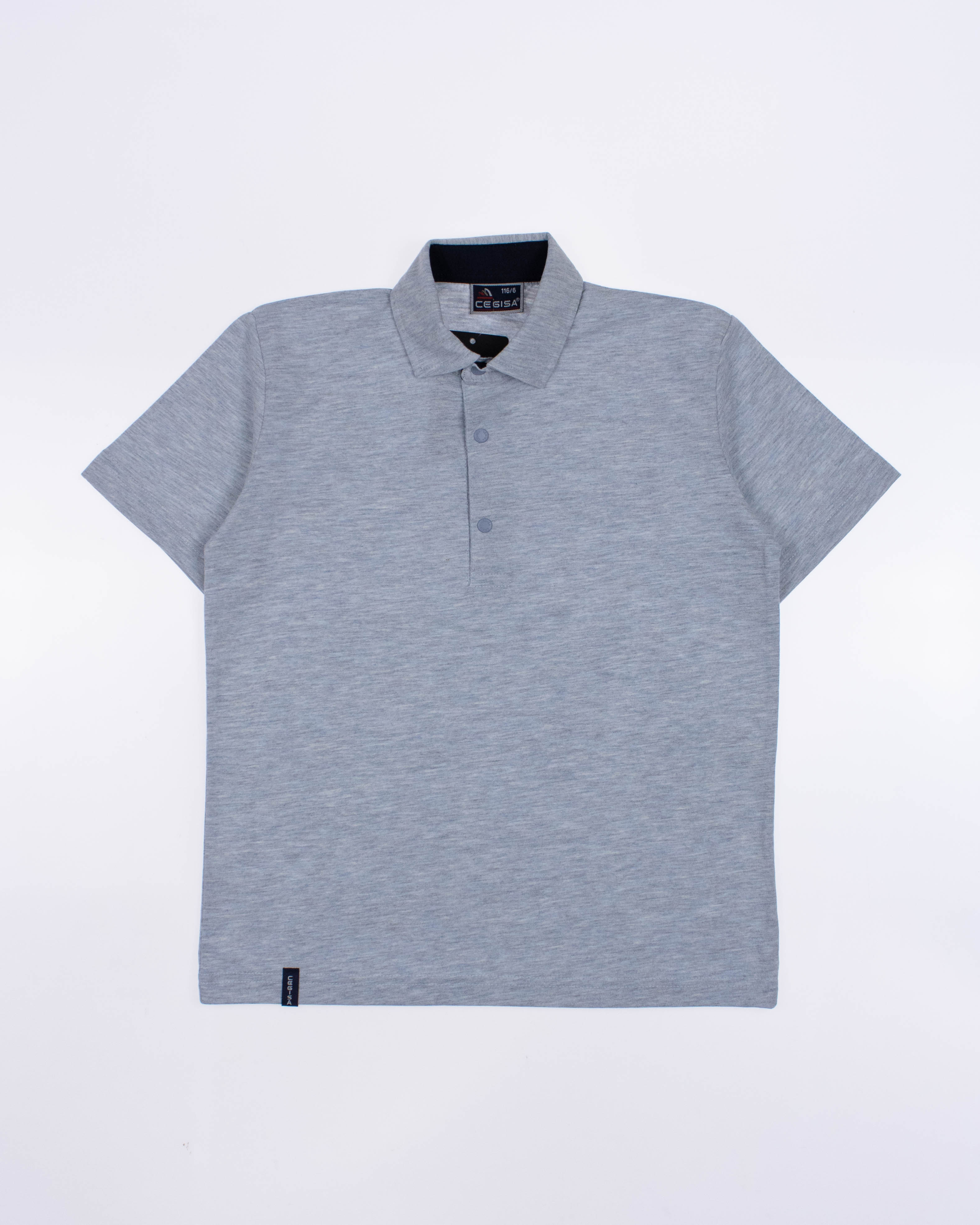 CEGISA 4008/2 Поло (кнопки) (цвет: Серо-голубой меланж) CEGISA 4008/2 Поло (кнопки) (цвет: Серо-голубой меланж)