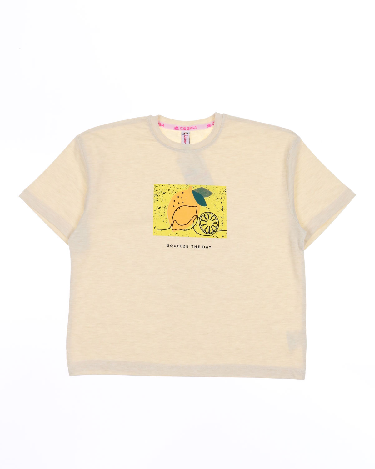 CEGISA 10397 Футболка ( оверсайз ) (цвет: Бежевый меланж) CEGISA 10397 Футболка ( оверсайз ) (цвет: Бежевый меланж)