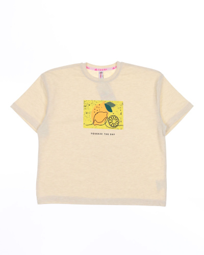 CEGISA 10397 Футболка ( оверсайз ) (цвет: Бежевый меланж) CEGISA 10397 Футболка ( оверсайз ) (цвет: Бежевый меланж)